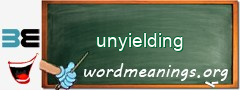 WordMeaning blackboard for unyielding